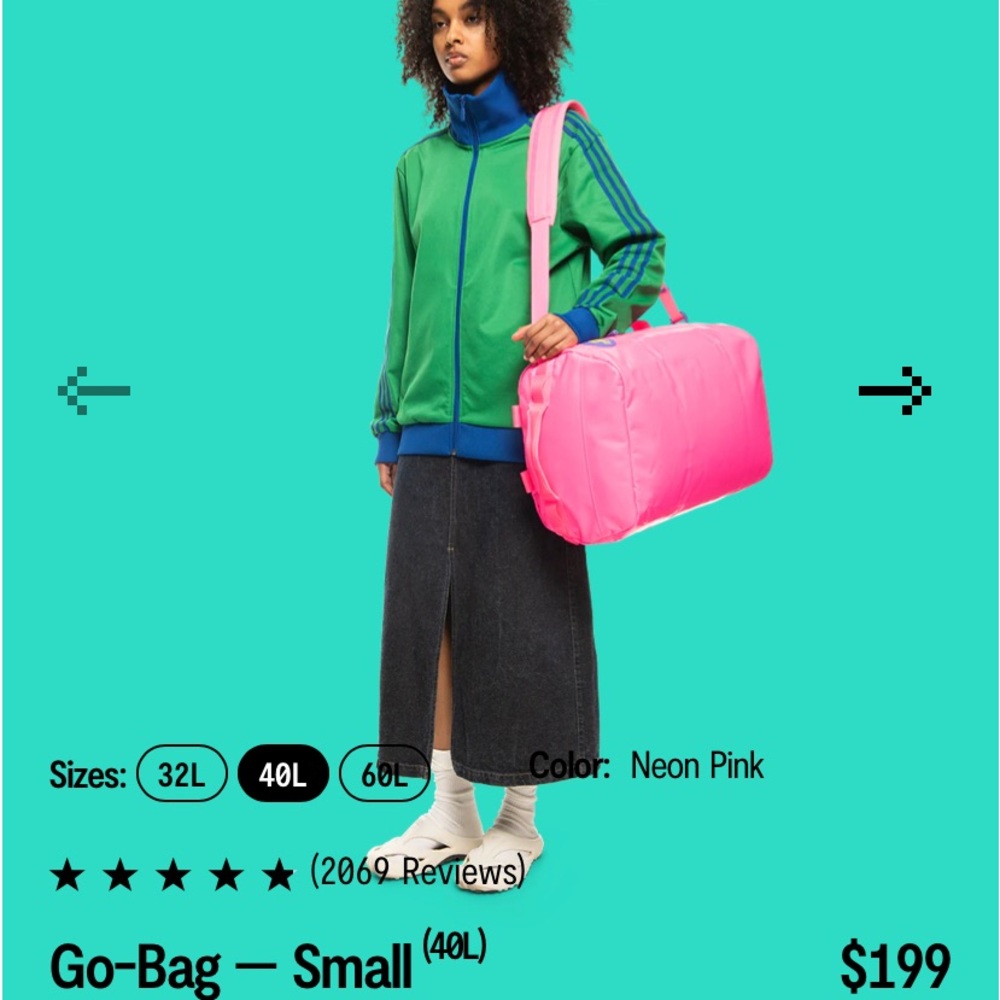 Carry on size , worth 3-5 days of clothing Weather proof travel bag